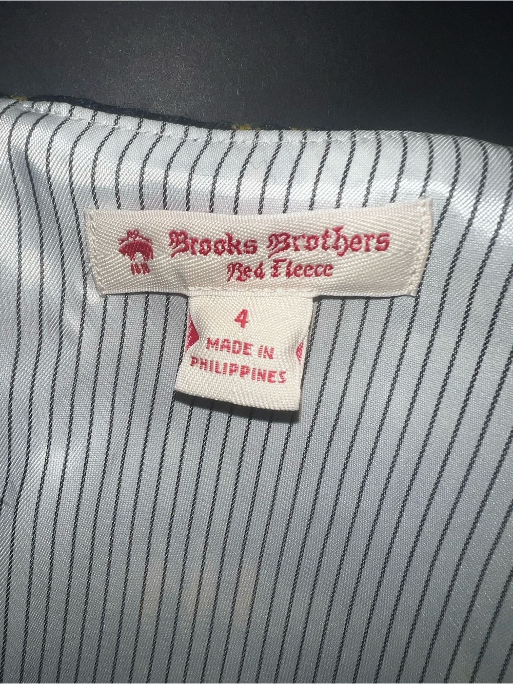 Brooks Brothers Red Fleece Yellow Navy Plaid Wool Sheath Dress NWOT Size 4